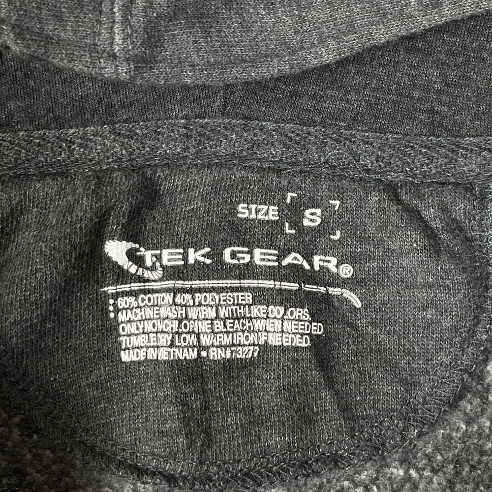 Tek Gear Hoodie Womens Small Gray Cotton Fleece V Neck Running Trail Athleisure - Picture 9 of 14